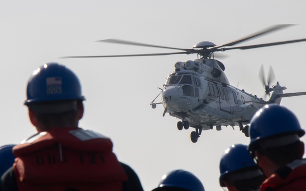 Frank E. Petersen Jr. conducts replenishment-at-sea