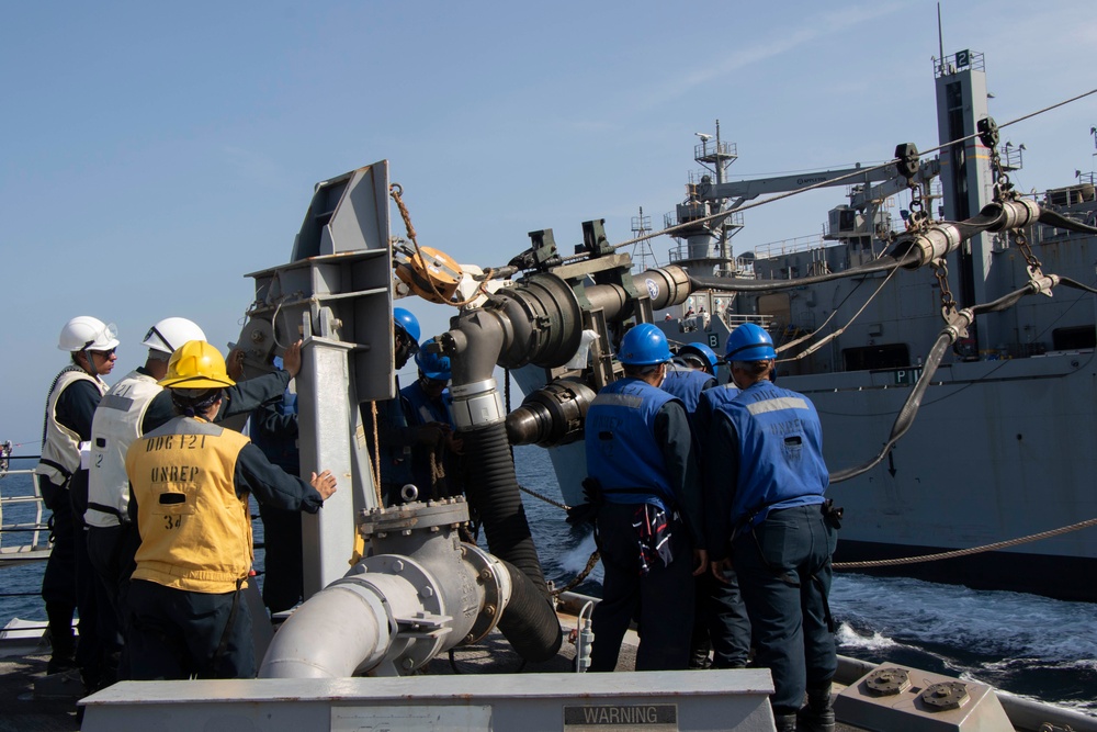 Frank E. Petersen Jr. conducts replenishment-at-sea