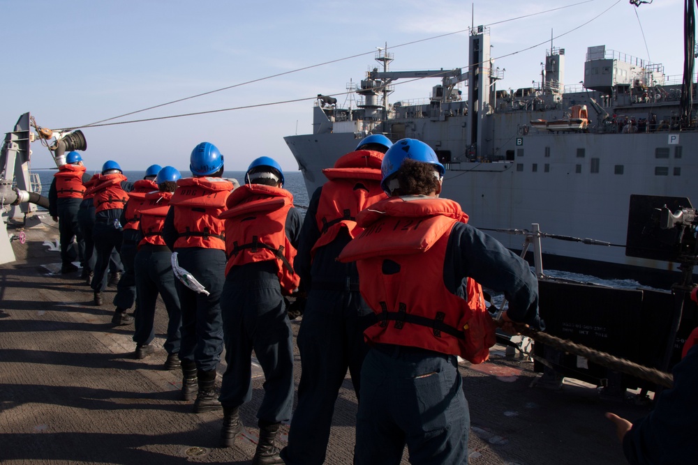 Frank E. Petersen Jr. conducts replenishment-at-sea