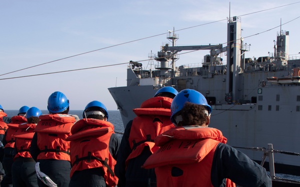 Frank E. Petersen Jr. conducts replenishment-at-sea