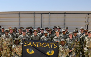 378th ECS Airmen Practice Assembling a Communications Fly-away Kit