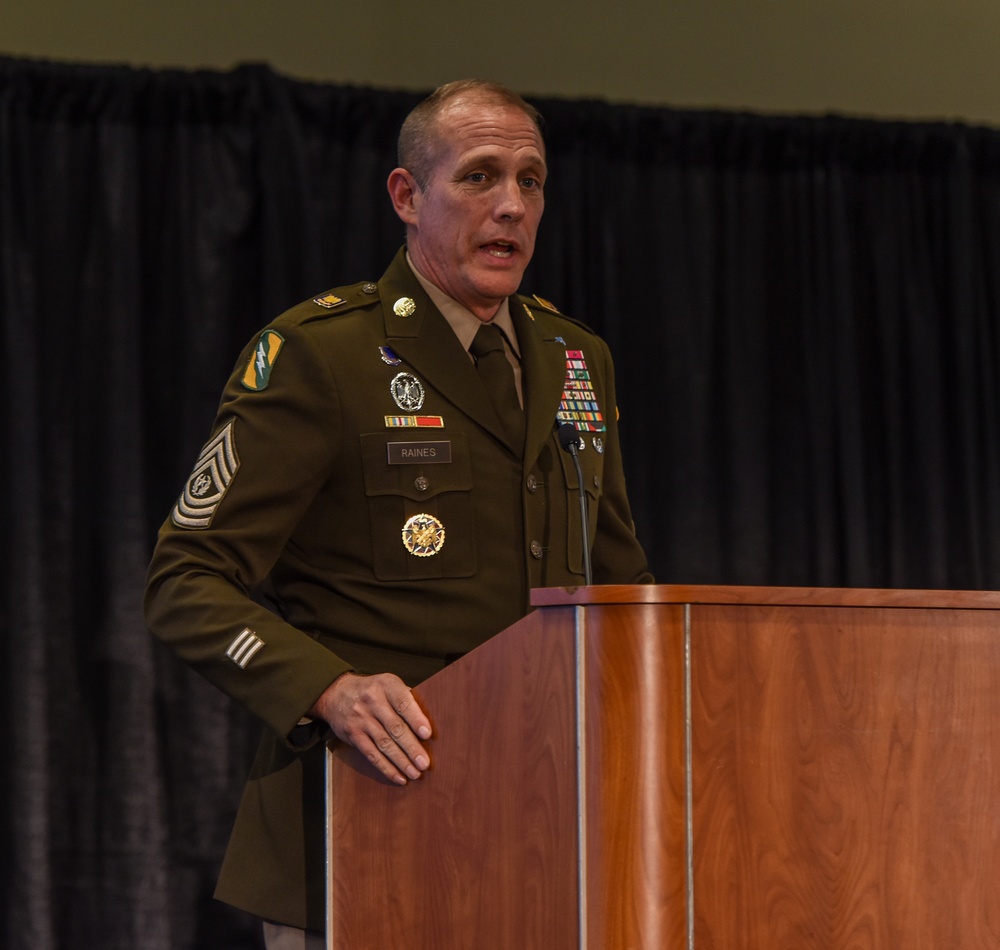 Army National Guard top enlisted leader delivers remarks at AUSA