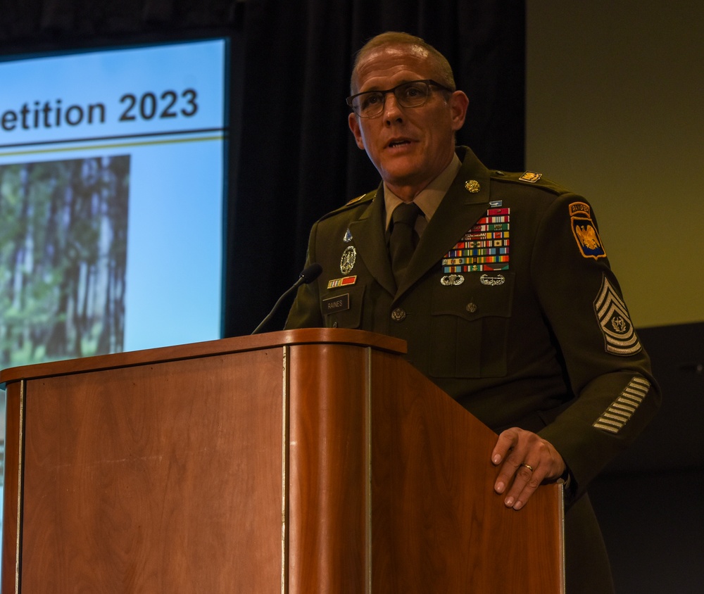 Army National Guard top enlisted leader delivers remarks at AUSA