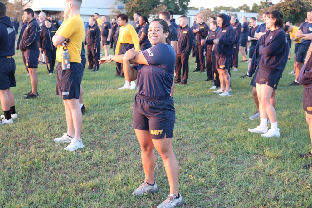 NIOC Pensacola's MWR Sailors Intercept Monthly PT