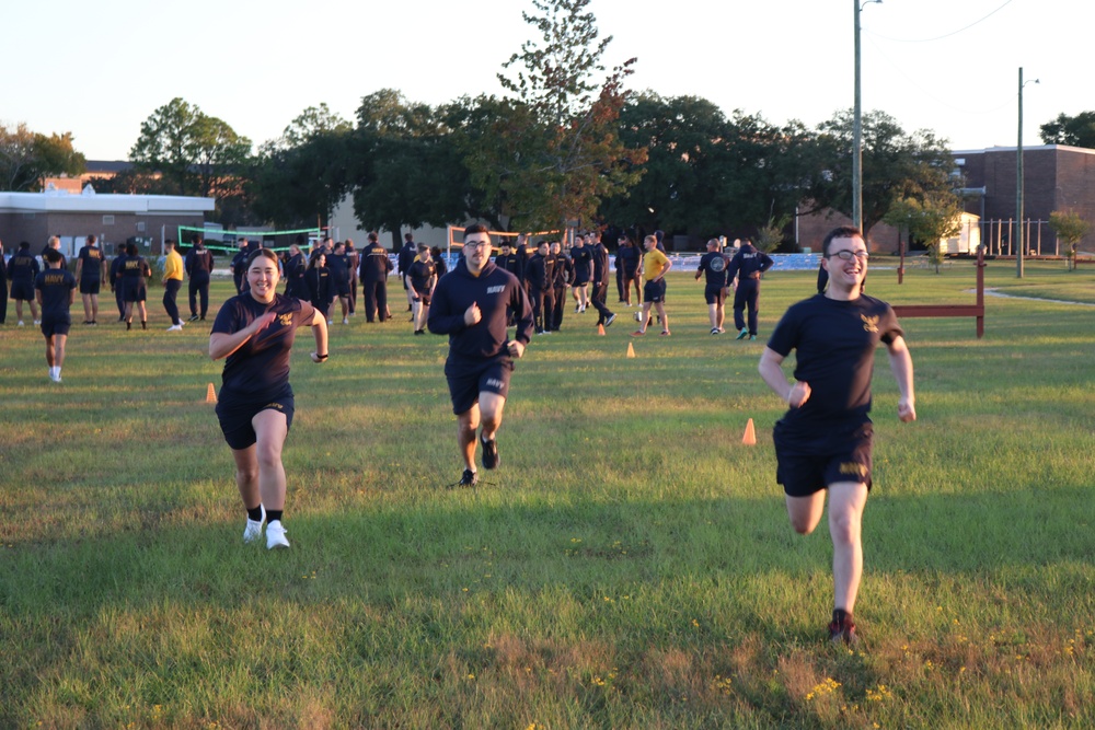 NIOC Pensacola's MWR Sailors Intercept Monthly PT