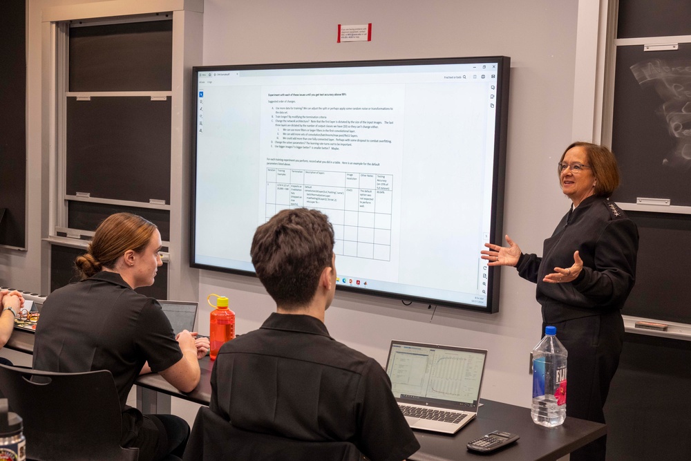 CNO Visits Naval Academy Robotics Labratory
