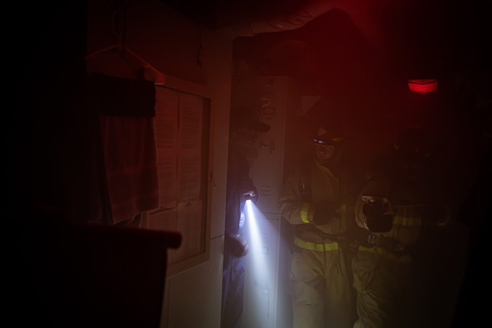 Nimitz Conducts a General Quarters Drill