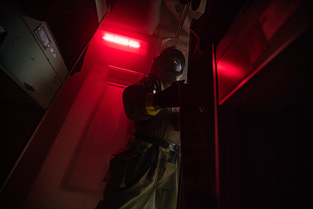 Nimitz Conducts a General Quarters Drill