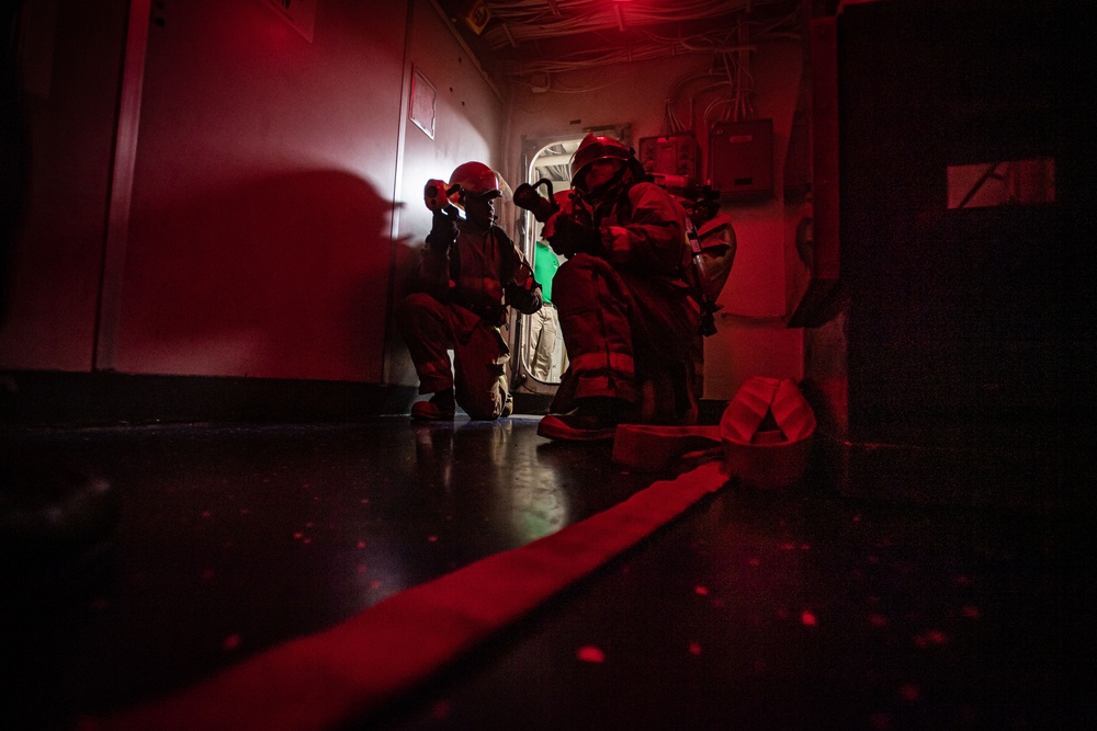 Nimitz Conducts a General Quarters Drill