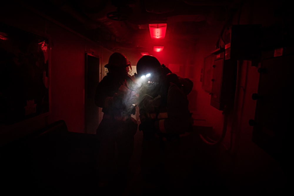 Nimitz Conducts a General Quarters Drill