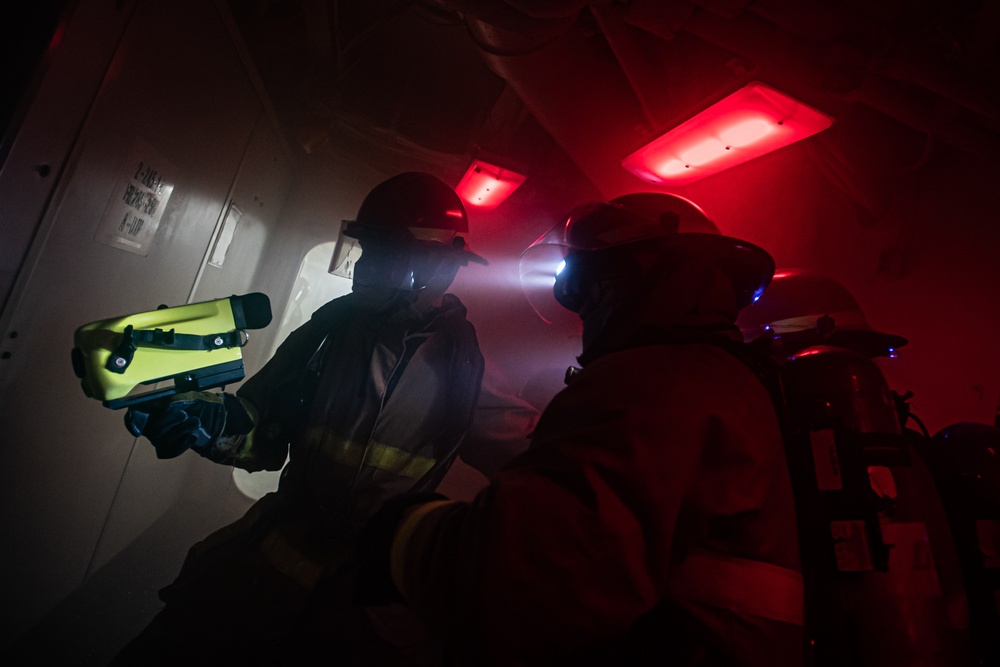 Nimitz Conducts a General Quarters Drill