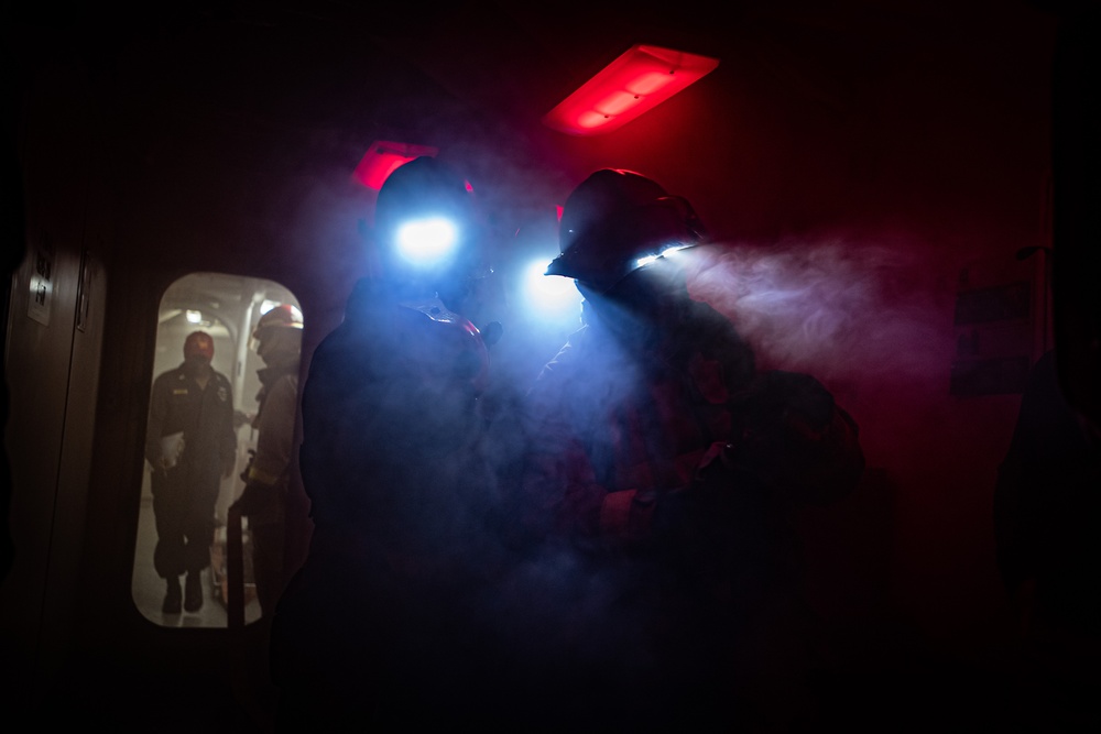 Nimitz Conducts a General Quarters Drill