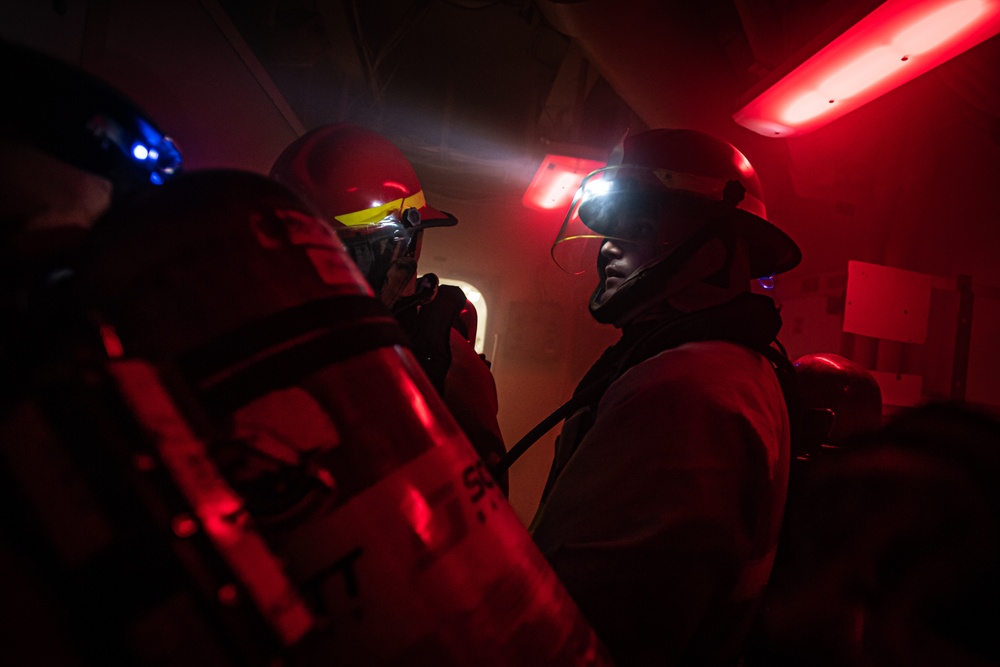Nimitz Conducts a General Quarters Drill