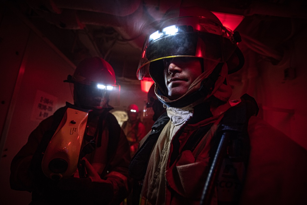 Nimitz Conducts a General Quarters Drill