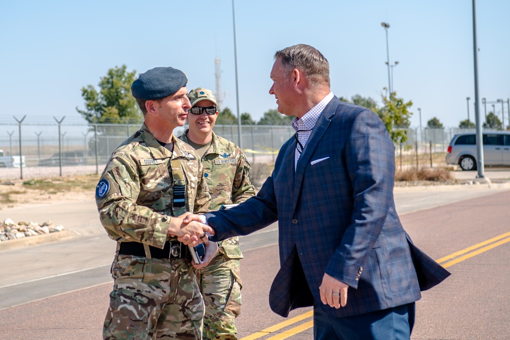 Royal Air Force Air Marshal Godfrey Visit to Schriever SFB