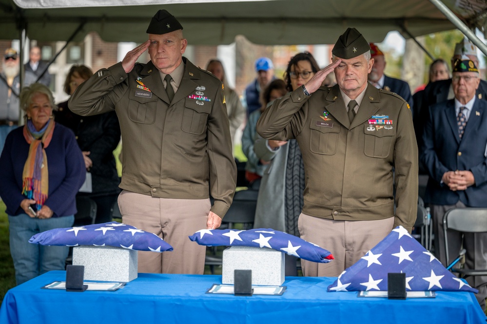 CTNG assists with the interment of three unclaimed veteran cremains