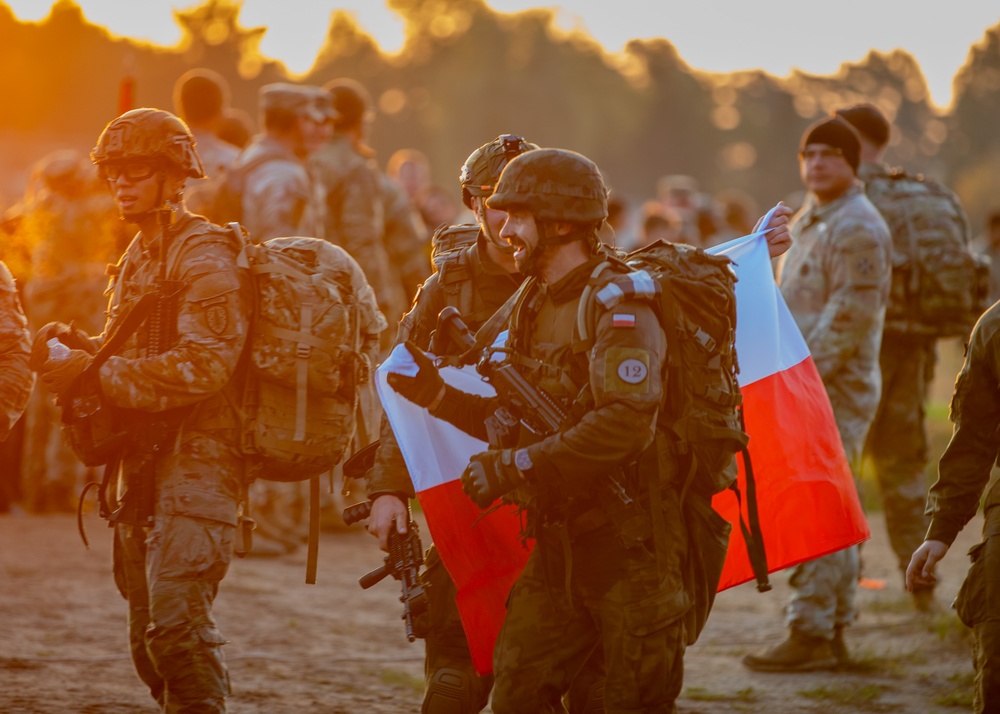 1st Cavalry Division Conducts a 12-mile Ruck March during E3B in Poland