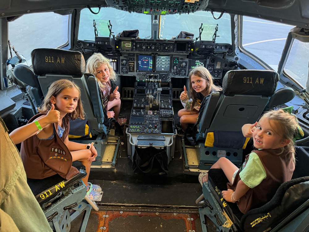 Courage, Confidence, and C-17s: Girl Scouts visit the 911th AW