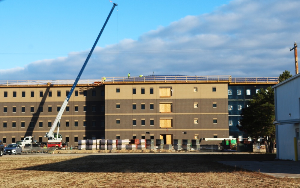 October 2024 construction operations for fiscal year 2022-funded barracks project at Fort McCoy