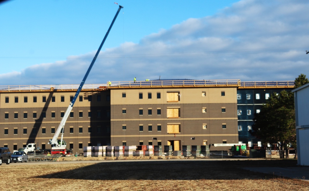 October 2024 construction operations for fiscal year 2022-funded barracks project at Fort McCoy