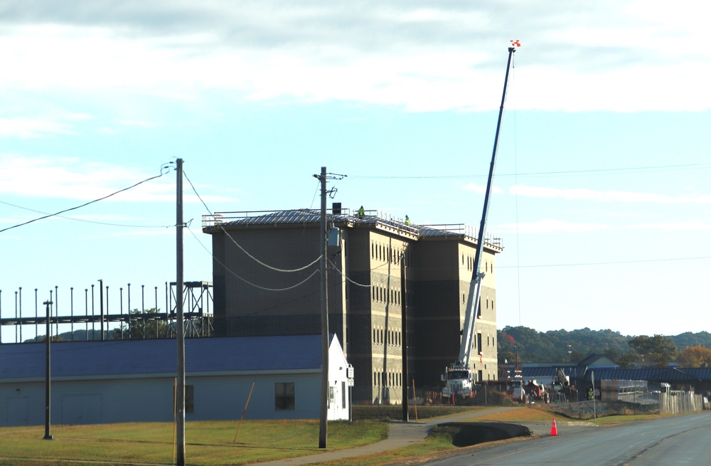 October 2024 construction operations for fiscal year 2022-funded barracks project at Fort McCoy