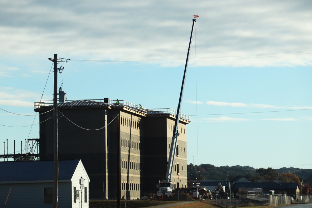 October 2024 construction operations for fiscal year 2022-funded barracks project at Fort McCoy