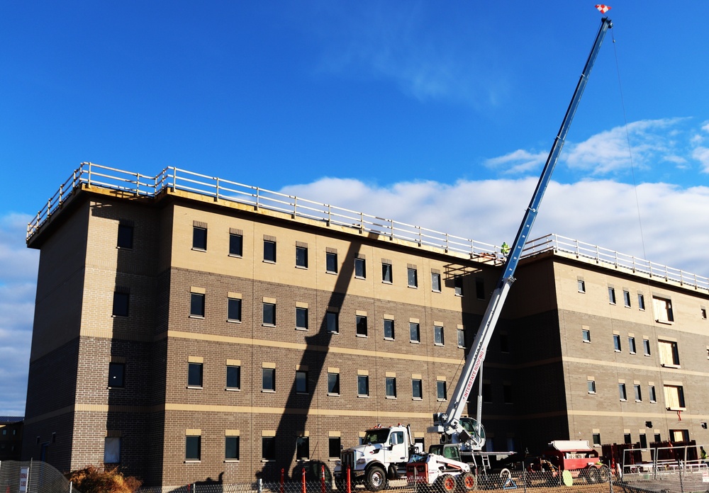 October 2024 construction operations for fiscal year 2022-funded barracks project at Fort McCoy