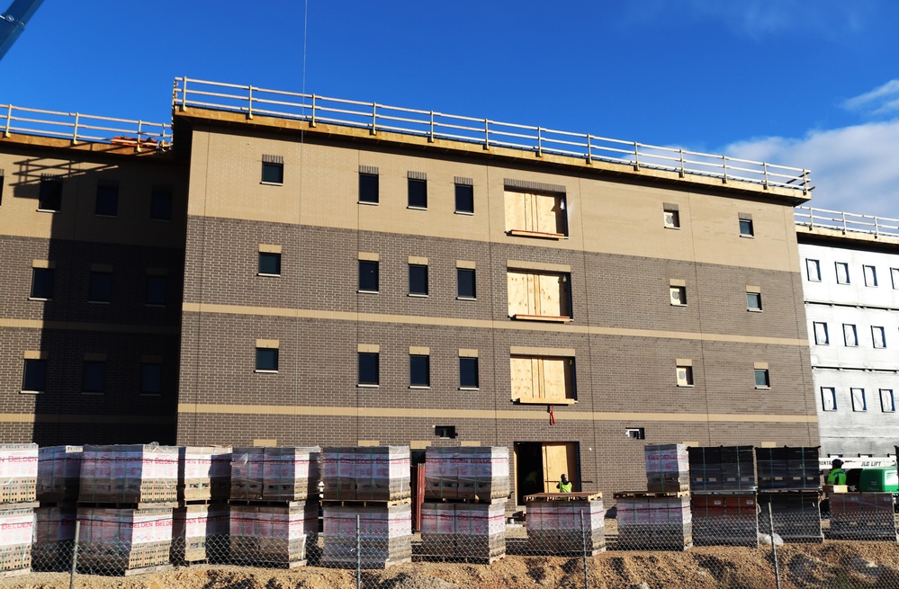 October 2024 construction operations for fiscal year 2022-funded barracks project at Fort McCoy