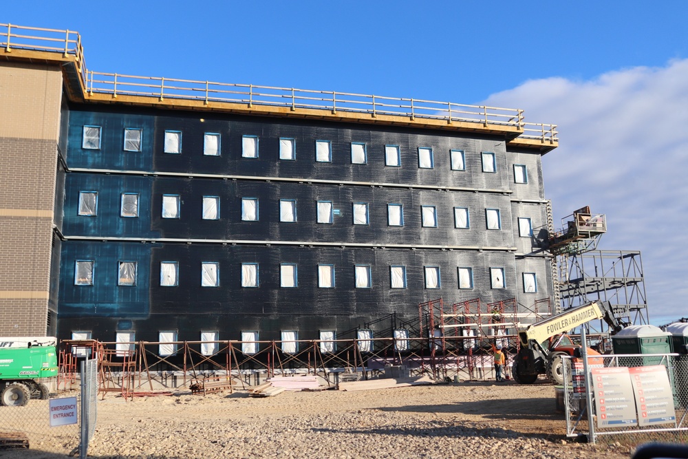 October 2024 construction operations for fiscal year 2022-funded barracks project at Fort McCoy