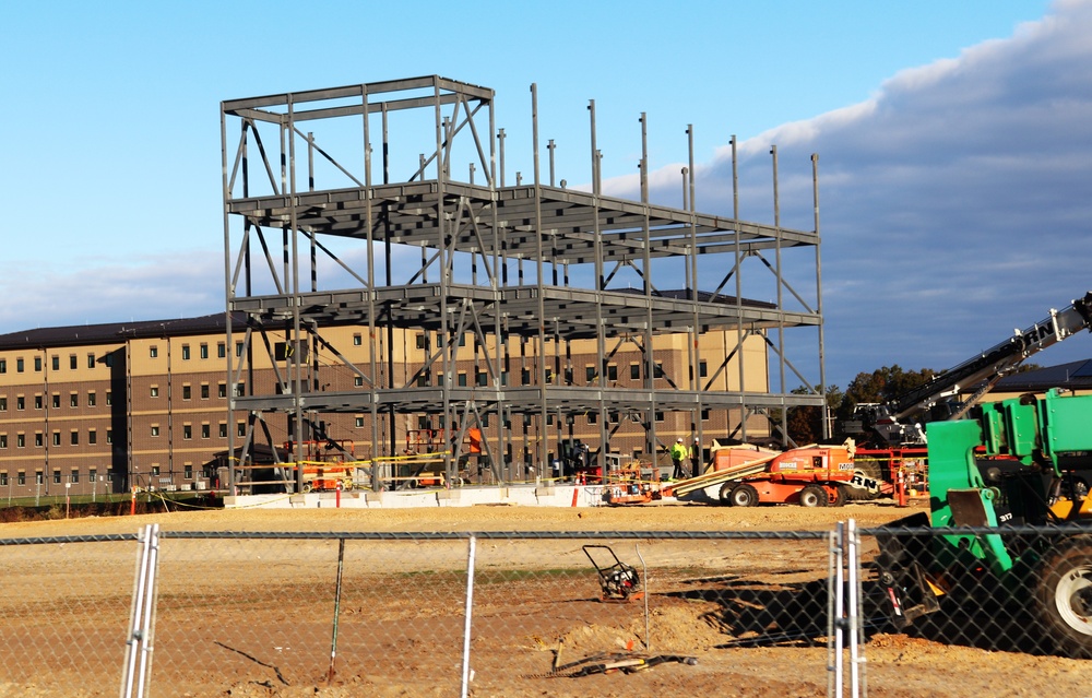 October 2024 construction operations for Fort McCoy East Barracks Project