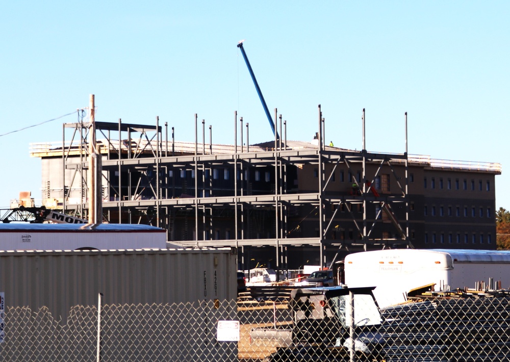 October 2024 construction operations for Fort McCoy East Barracks Project