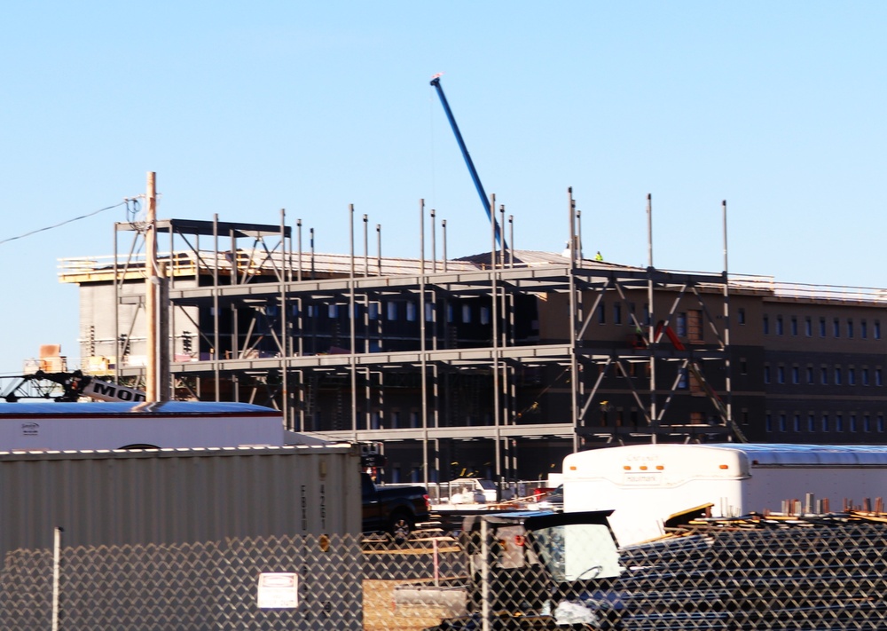 October 2024 construction operations for Fort McCoy East Barracks Project