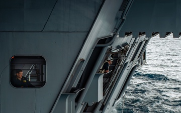 USS Carl Vinson (CVN 70) Conducts a Refueling-at-Sea