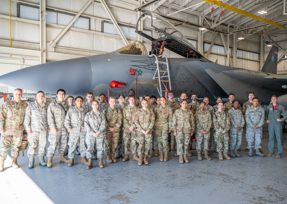 104th Fighter Wing hosts Chicopee JROTC, New England Air Museum, and Gardens of Wilbraham for base tour