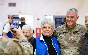 V Corps Commanding General Addresses Retirees at a Retiree Appreciation Day Event