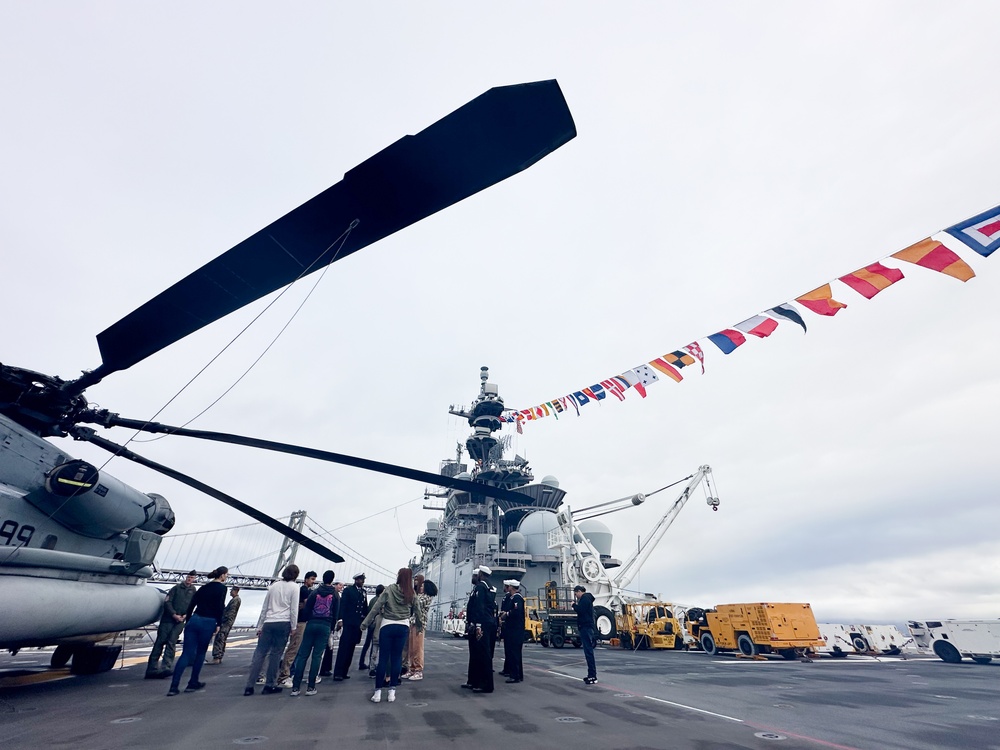 Future Sailors Tour the USS Tripoli at SFFW 2024