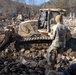 161st Engineer Support Company (Airborne) removes debris during route clearance near Green Creek in Bakersville, North Carolina