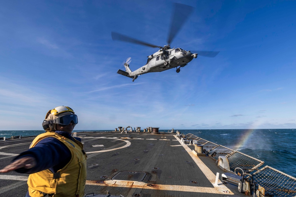 USS Stout Conducts Flight Quarters