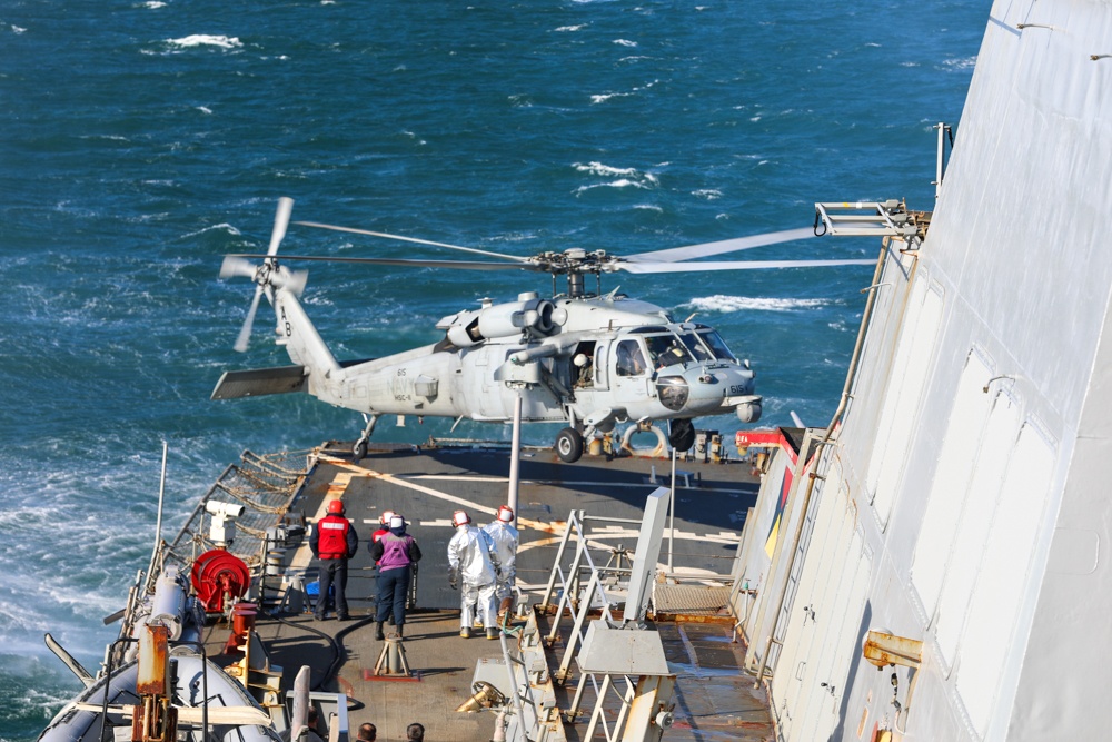 USS Stout conducts Flight Quarters