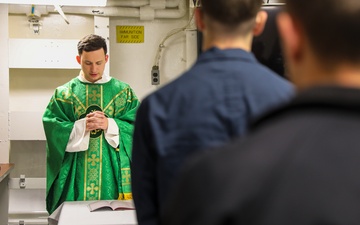 Chaplain visits USS Stout