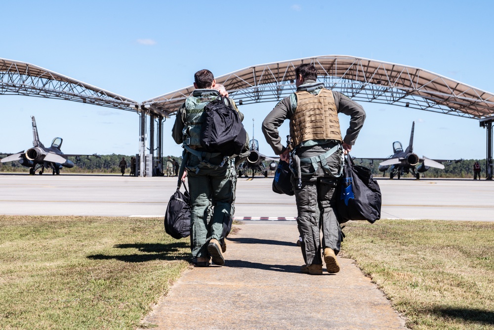 F-16 Take Off &amp; AFE Inspection