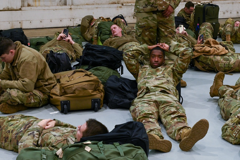 169th Fighter Wing bag drag for combat readiness inspection