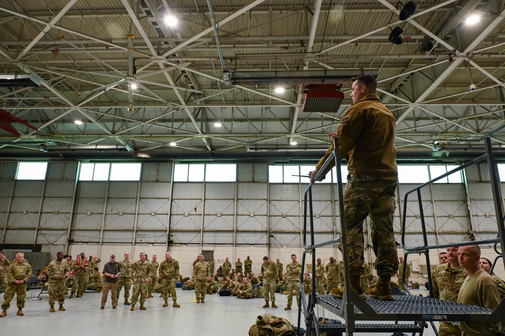 169th Fighter Wing bag drag for combat readiness inspection