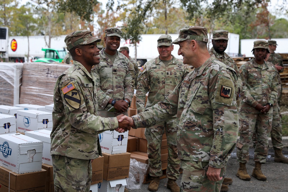 National Guard leaders visit Guardsmen answering the call in Southeast