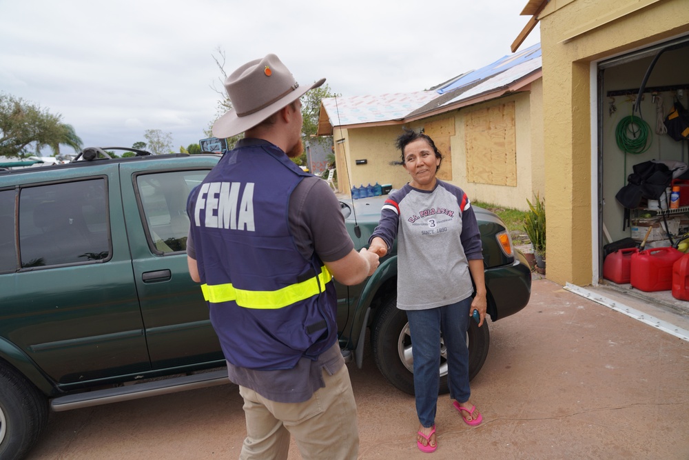 DSA Team and Milton County Emergency Management Staff Canvass Neighborhoods