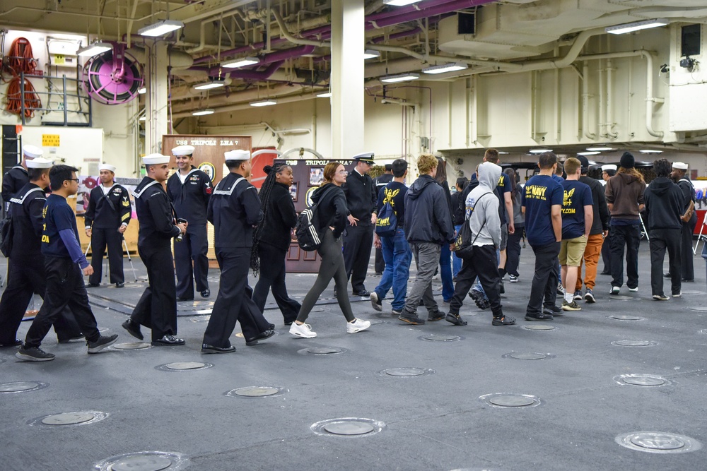 Future Sailors Tour the USS Tripoli at SFFW 2024