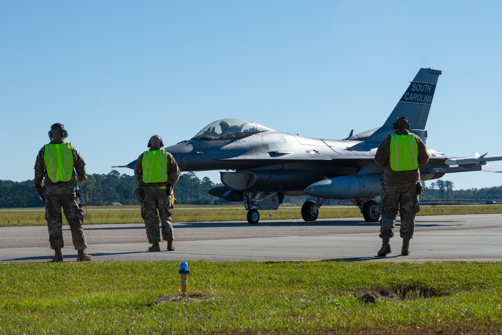 169th Fighter Wing participates in a combat readiness inspection on flightline