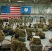 169th Fighter Wing Mock Deployment Bag Drag in hanger