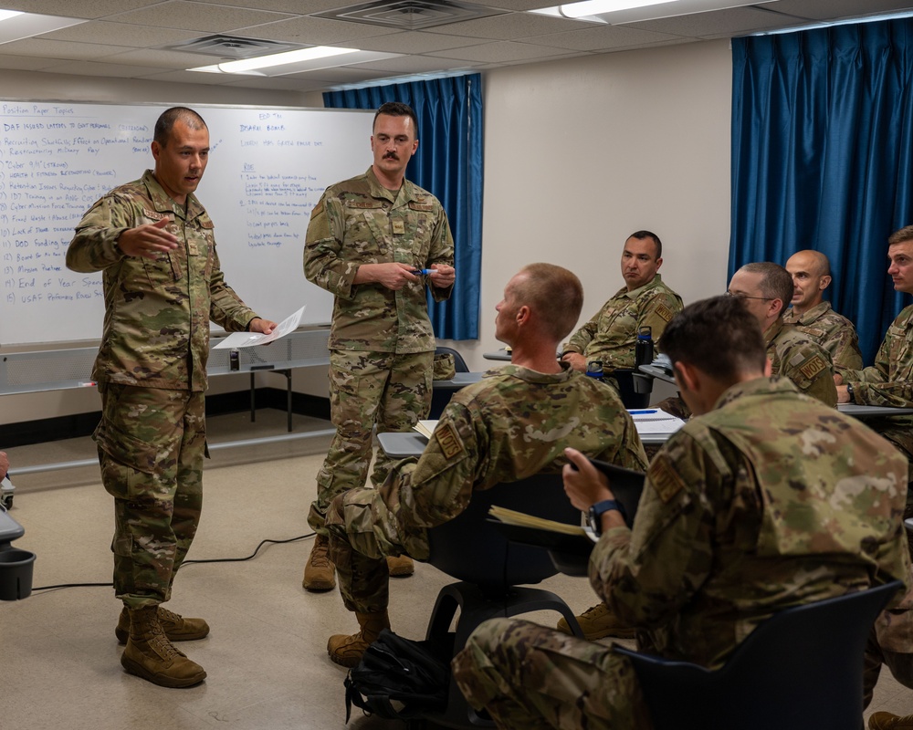 Warrant Officer Training School class 25-01 participates in a team building exercise