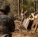 U.S. Army Soldiers assigned to 161st Engineer Support Company (Airborne), 27th Engineer Battalion (Airborne), 20th Engineer Brigade, XVIII Airborne Corps conduct route clearance in Swannanoa, North Carolina, Oct. 18th, 2024.